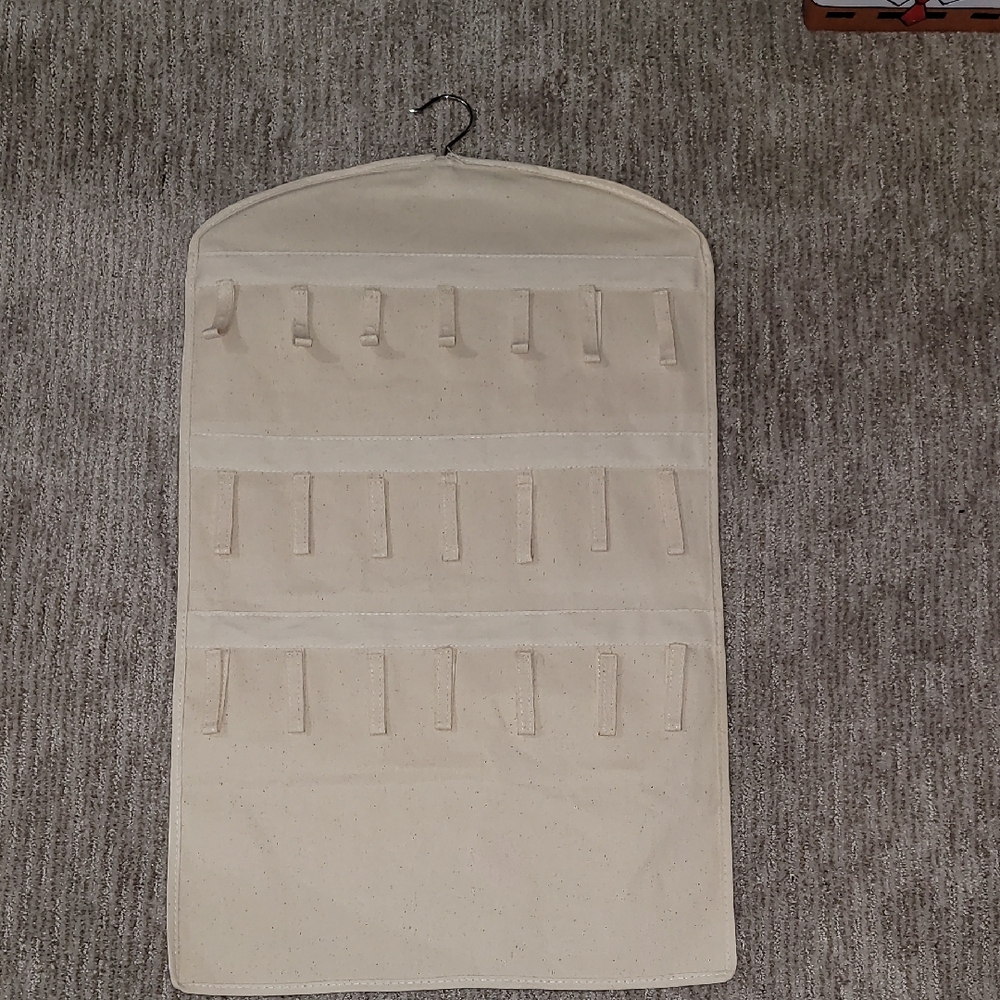 Hanging Jewelry Organizer in Cream